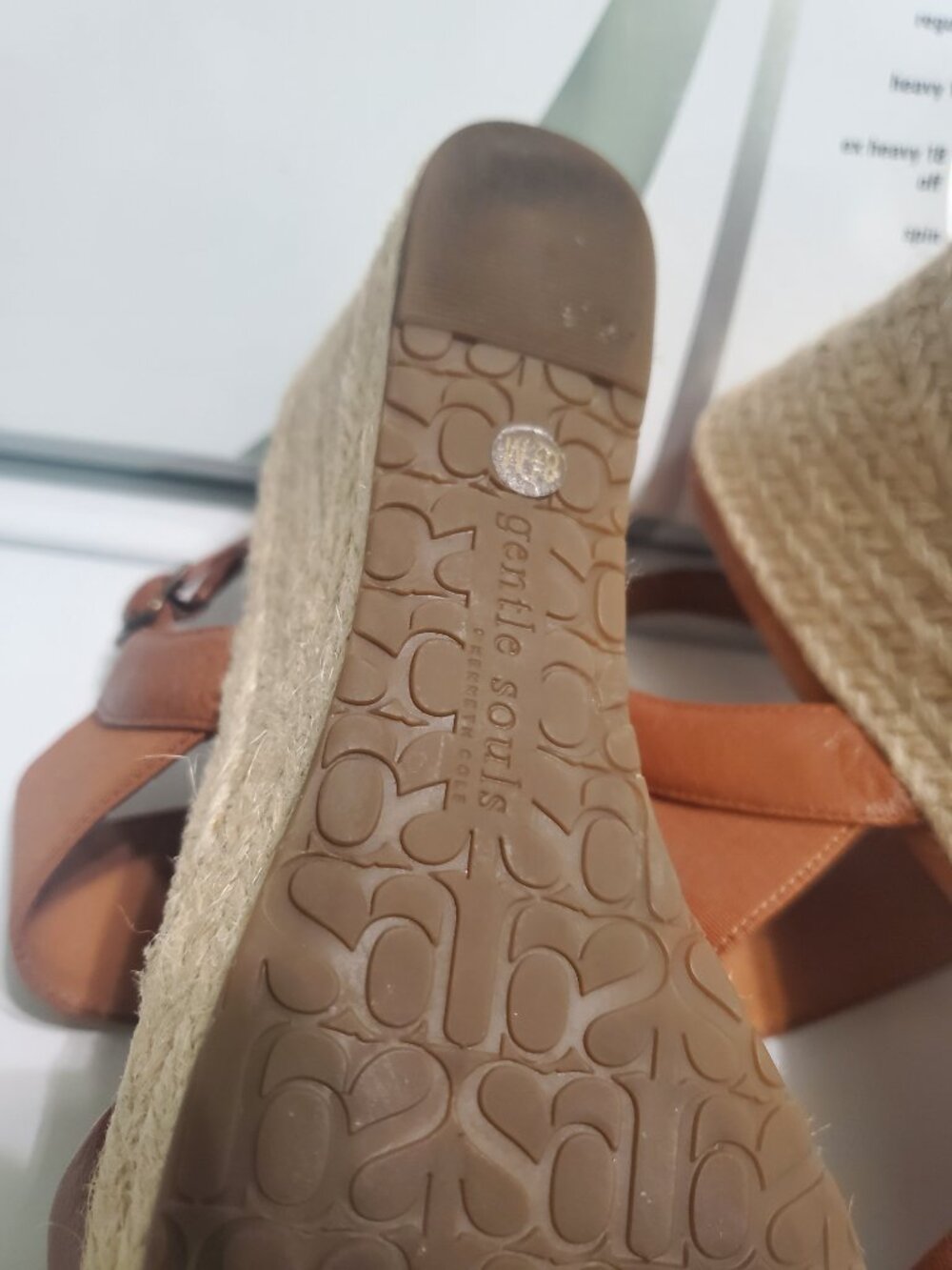Gentle Souls Kara Tan Espadrille Wedge | 8.5 - Picture 7 of 8